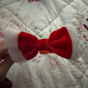 Target Red and White Holiday Hair Bow